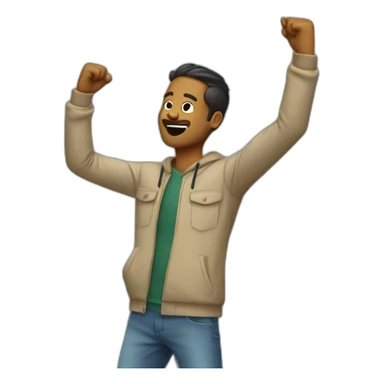 homme qui fait un dab sticker