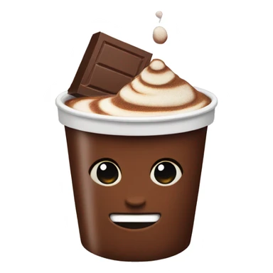 Un chocolate caliente con malvaviscos sticker