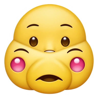 two emojis not happy stuck together no pink cheeks only two  sticker