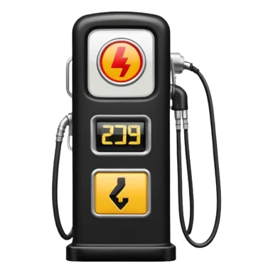 quick gas pump vs. slow EV plug. sticker
