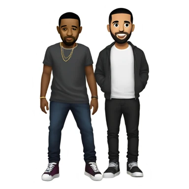 Kendrick Lamar and Drake sticker