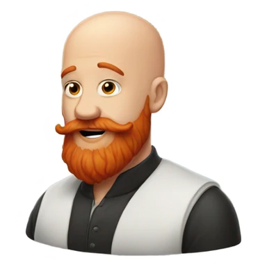 Bald guy with red beard blowing a kiss sticker