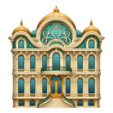 art nouveau aesthetic architecture sticker