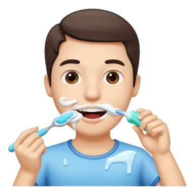 Brushing your teeth sticker