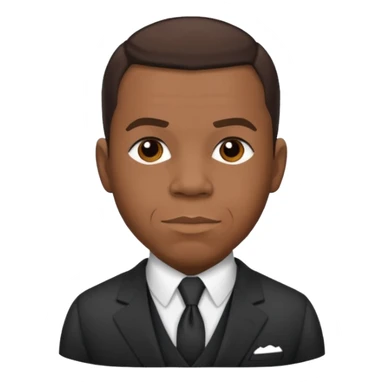 Booker T. Washington with dark brown hair sticker
