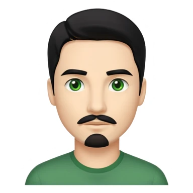 Kevin Richardson with black hair, green eyes sticker