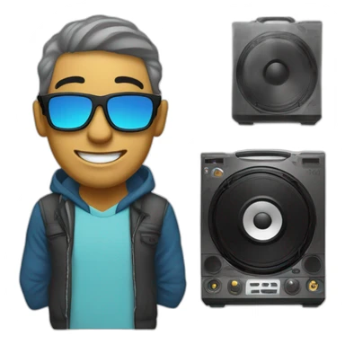 Dj locutor de radio divertido de música urbana sticker