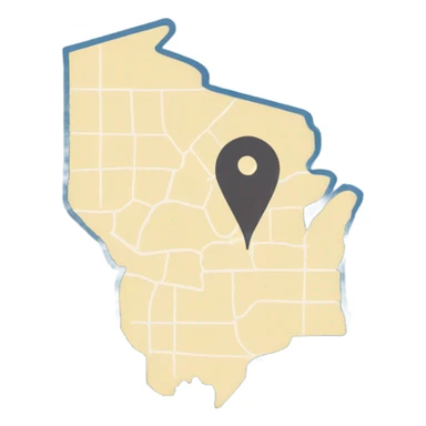 map pin on New Jersey sticker