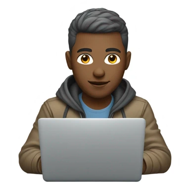 Light skin work from home sticker
