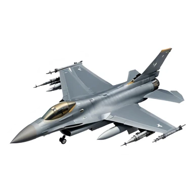 F-16 Fighting Falcon - General Dynamics (Stealth grey) sticker