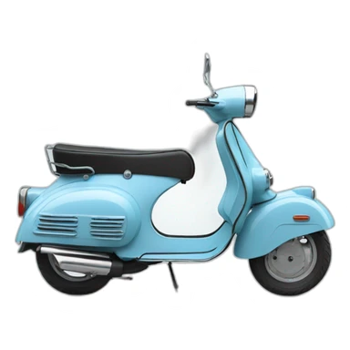 1967 light Blue motovespa sticker