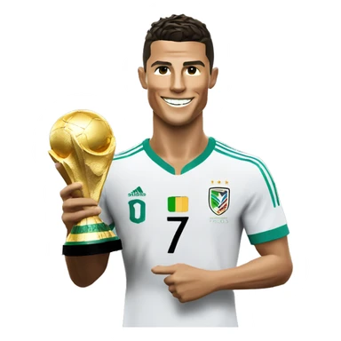 Cristiano Ronaldo with the World Cup award  sticker