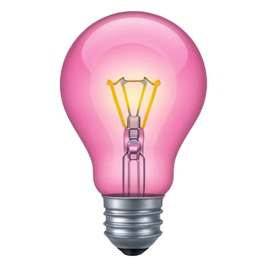 pink lightbulb sticker