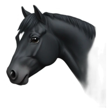 Black horse headmark and Little nosemark  sticker