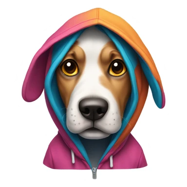 Dog wearing a hoodie ￼ sticker