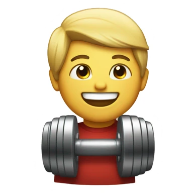 dumbell smile sticker