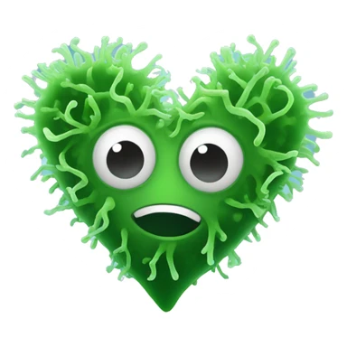 cute heart from long sea algae sticker