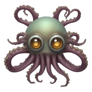 A beholder with one large central eye and several long tentacles, some of which have smaller eyes sticker
