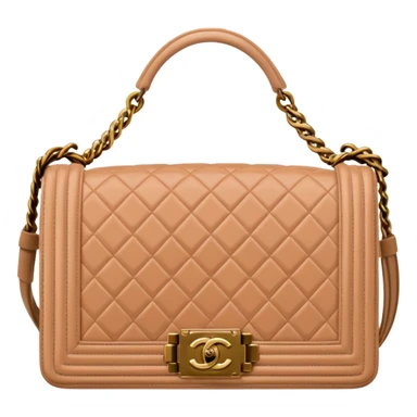 chanel le boy flesh color bag sticker