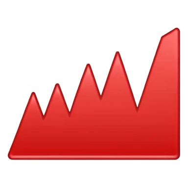 graph starting at top with the line going down and the line being red sticker