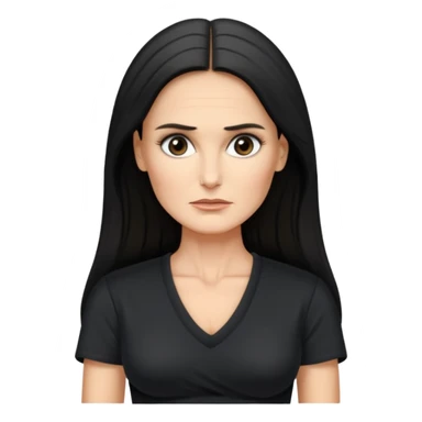 Demi Moore serious up to the waist sticker