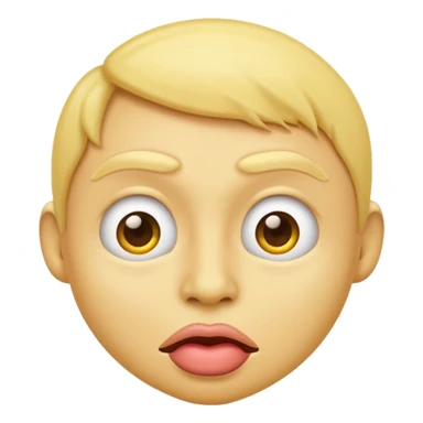 emoji sucking its lips in with one eyebrow up sticker