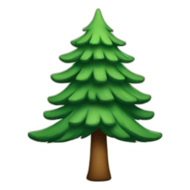 fir-tree with smile sticker