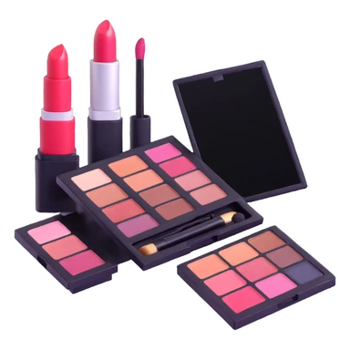 AVON makeup set with lipstick, eyeshadow palette, and mascara sticker