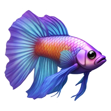 Iridescent beta fish sticker