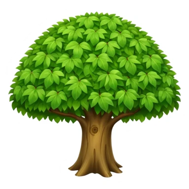 broad leafy tree rounded canopy sticker