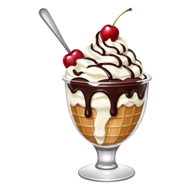 Ice cream sundae sticker