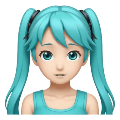 Hatsune Miku  embarrassed twintail sticker