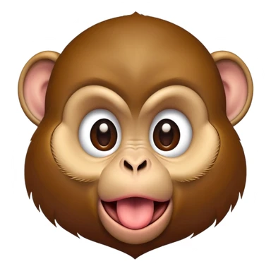 Monkey sticking its tongue out  sticker