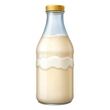 milky fermented drink bottle, soft label. sticker