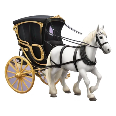 Horse and carriage sticker