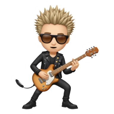 caricatura hormiga vestida de rokera sticker