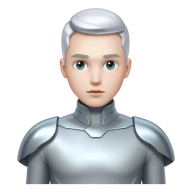 Futuristic style man sticker