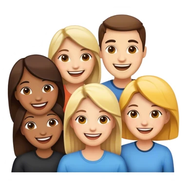 happy friends enjoying together sticker