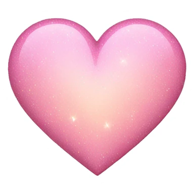 Sparkly Pastel pink heart sticker