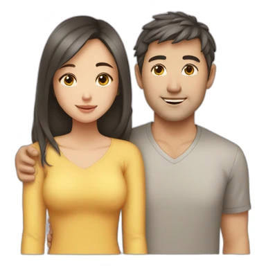 white-guy-cuddles-asian-girl sticker