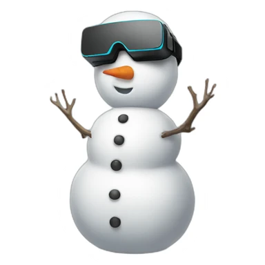 Snowman in vr headset,full body sticker