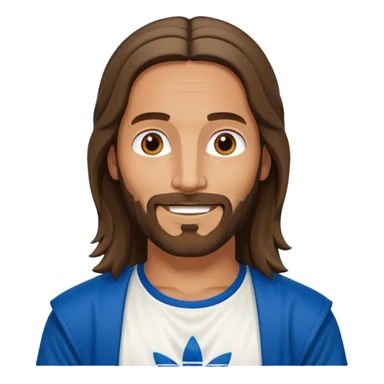 jesus in adidas clothes looking cool sticker