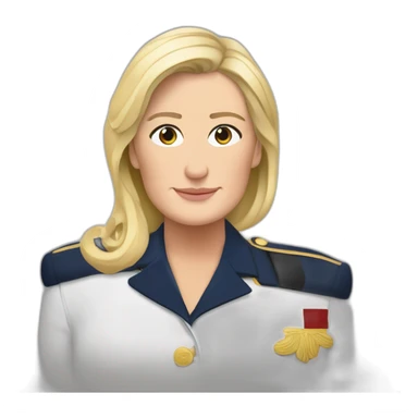 Marine le pen serre la main à un noir sticker