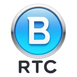 a logo that says RTC+B sticker