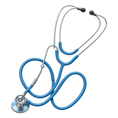 generate a stethoscope background free icon, with the best quality possible, include the blue color, and make it look like a ios icon ( not realistic) sticker