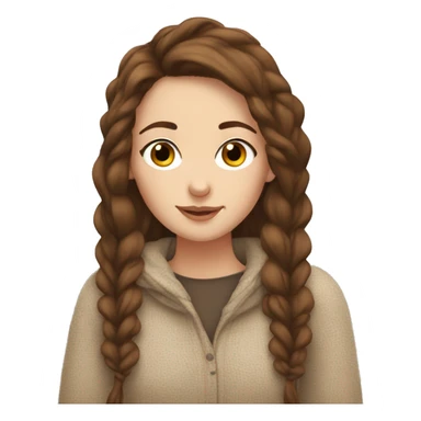 Cozy fall morning white girl brown hair sticker