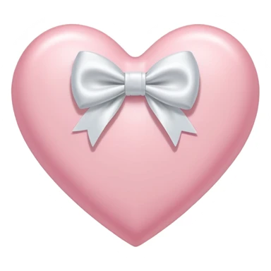 Light pink heart with a bow around it  sticker