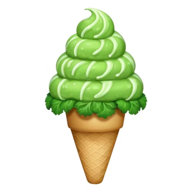 Ice cream but with broccoli sticker