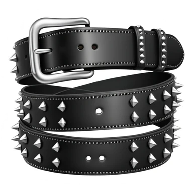 Spiked belt black leather sticker