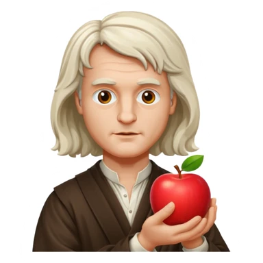 isaac newton hold an apple sticker